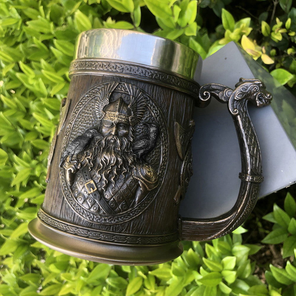 Odin and Thor Viking Beer Mug