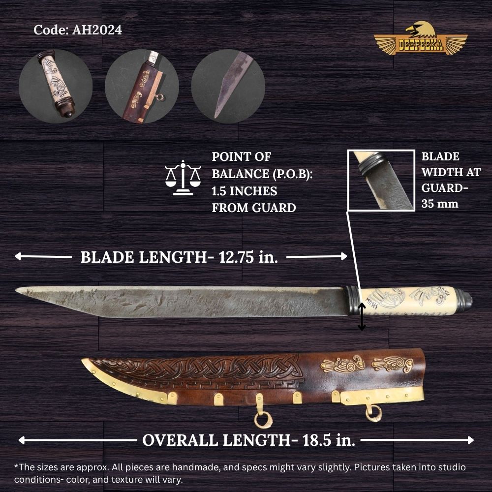 Odin's Ravens Seax, detail