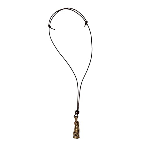 The Freyr Pendant – Lord of Abundance is a black cord necklace with adjustable knots, featuring a small gold-tone pendant inspired by Norse jewelry at the center.