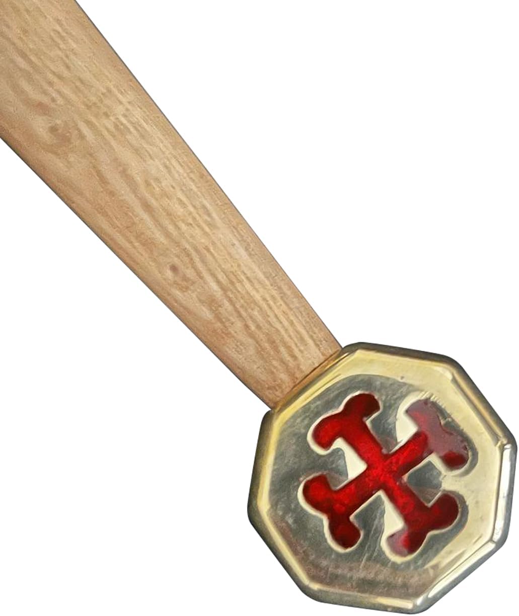 Pizza cutter Templer with (SS Blade) Sword Design Handle, Premium Wood Straight Blade