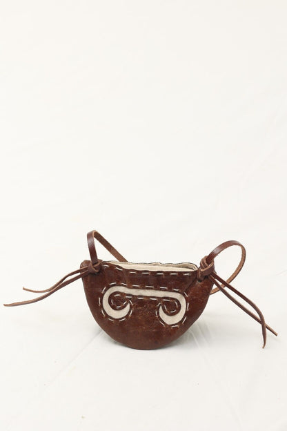 Norse Alley Viking Inspired Leather Coin Purse, Gokstad Design