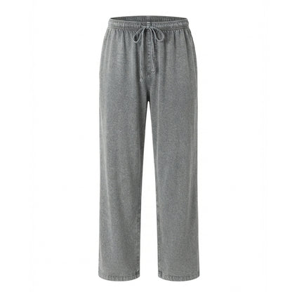 Medieval Drawstring Pants, Grey Cotton Viking Trousers, Relaxed Fit Historical Clothing, Renaissance LARP Reenactment Pants