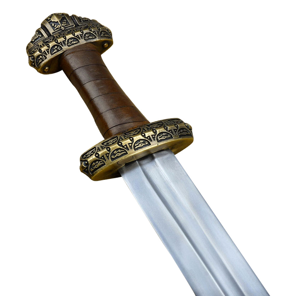 Primus Viking Jarl Sword – Bronze Hilt with Leather Grip (Scotland, 9th–10th Century)