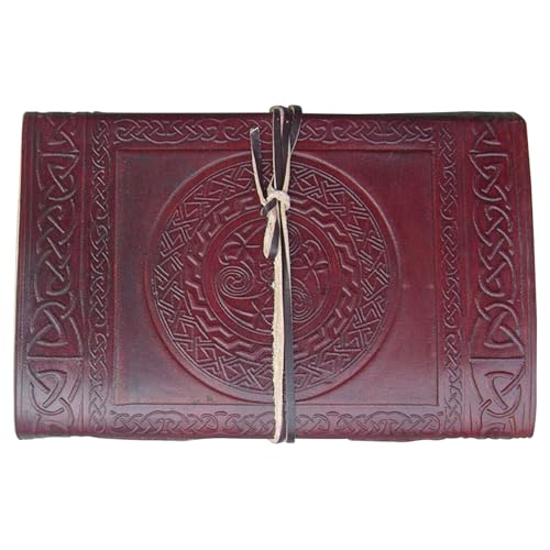 Deepeeka Leather Diary with Celtic Symbol (210mm x 140mm; 8.5" Size)