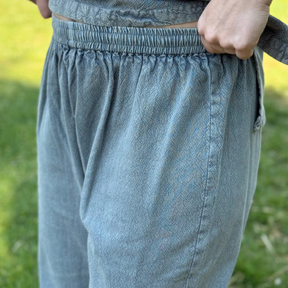 Medieval Drawstring Pants, Grey Cotton Viking Trousers, Relaxed Fit Historical Clothing, Renaissance LARP Reenactment Pants