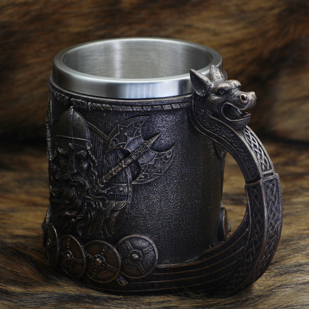 Odin and Thor Viking Beer Mug