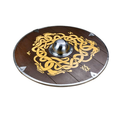 Deepeeka – Viking Shield with Norse Serpent Knotwork-  Jörmungandr