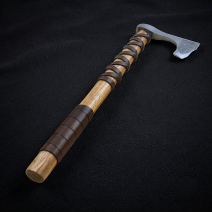 Viking Type C Axe with Etched Norse Design (Bearded)