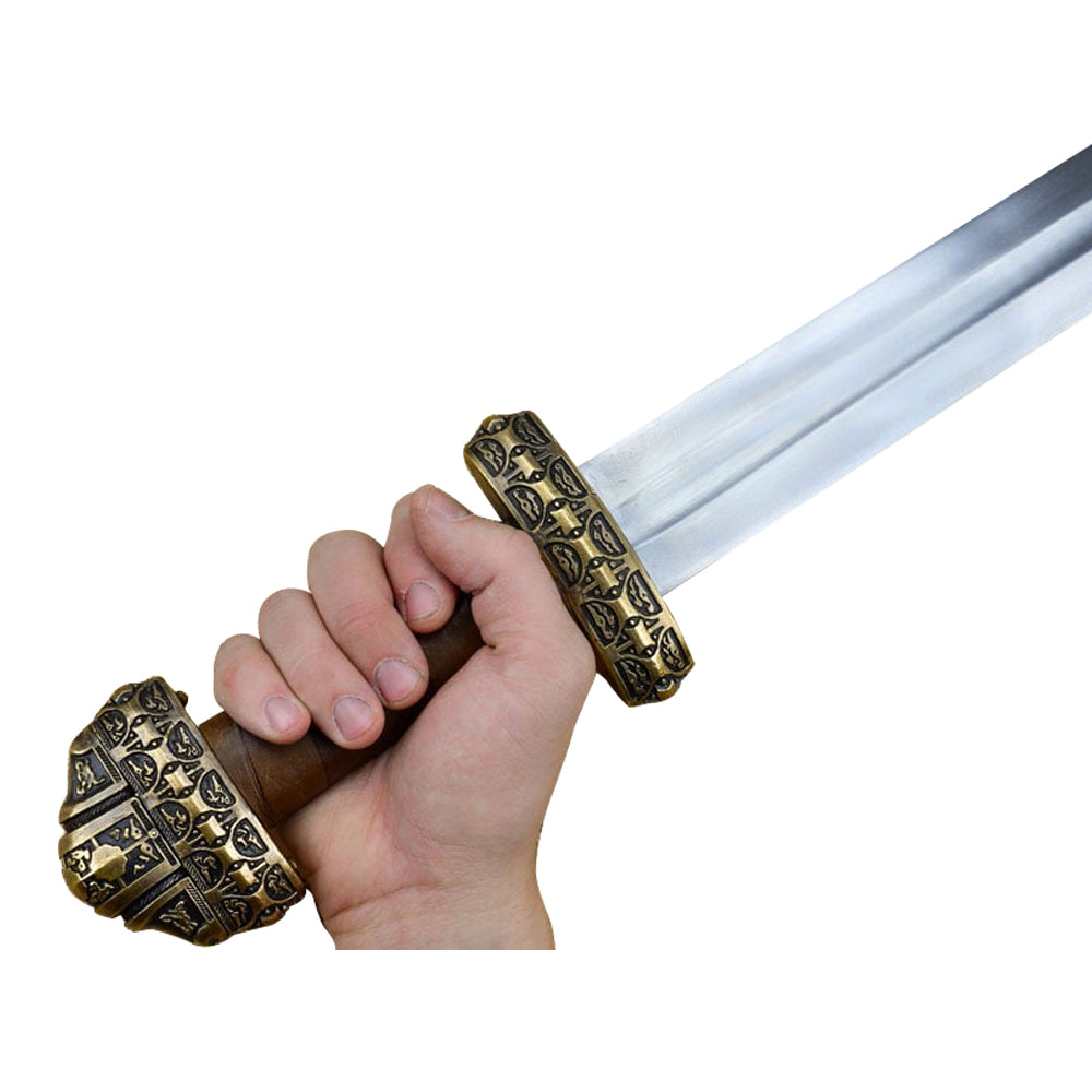 Primus Viking Jarl Sword – Bronze Hilt with Leather Grip (Scotland, 9th–10th Century)