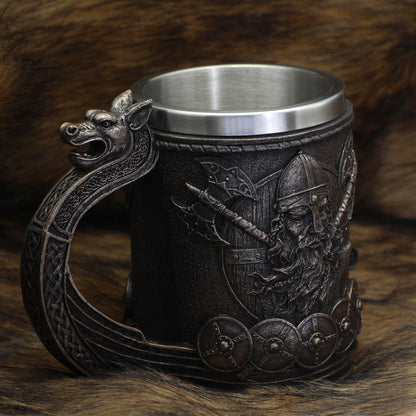 Odin and Thor Viking Beer Mug