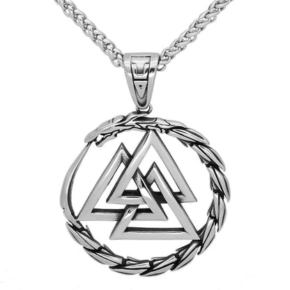 Viking Rune Snake Pendant Necklace