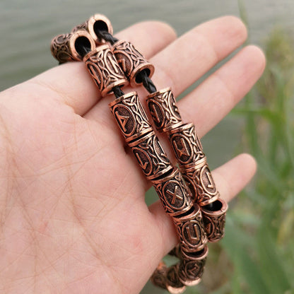 Viking Rune Beard Beads, Set of 24
