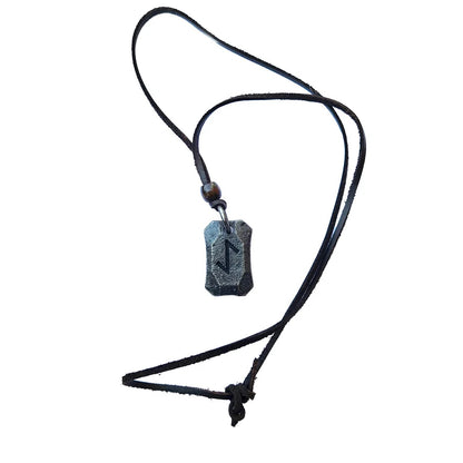 Viking Rune Pendant Eihwaz | Defense Rune Necklace | Norse Protection Amulet | Viking Jewelry for Strength