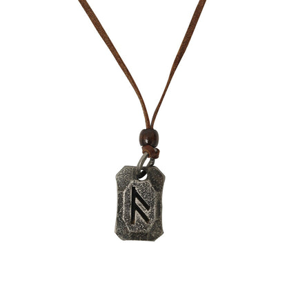 Viking Rune Pendant Ansuz | Wisdom Rune Necklace | Norse Amulet for Insight | Viking Jewelry for Men and Women