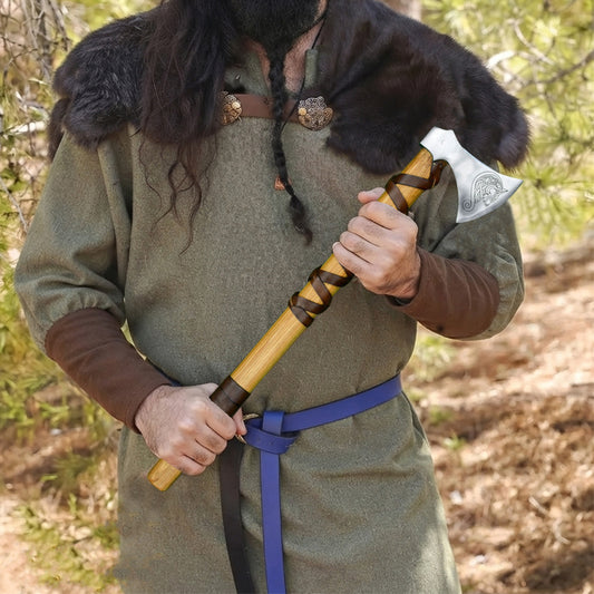 Viking Type G Axe with Etched Norse Design
