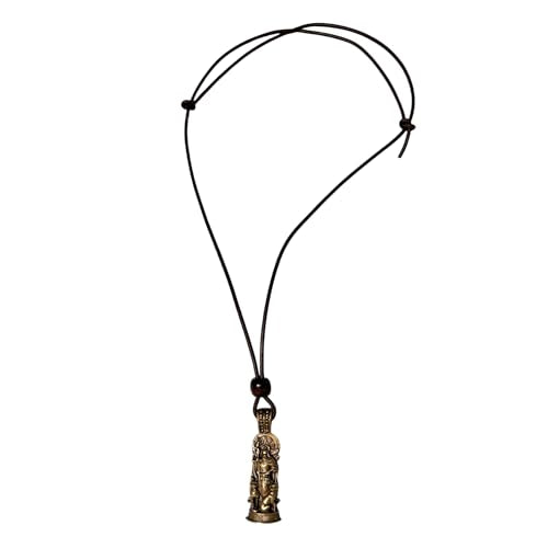 The Odin Pendant – The Allfather features a small brass pendant inspired by Norse mythology, hanging from a thin black cord with an adjustable knot.