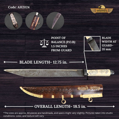 Odin's Ravens Seax, detail