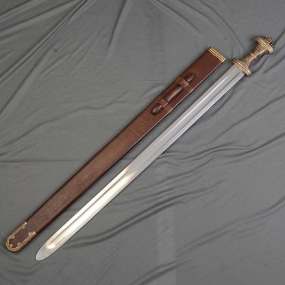 The Fetter Lane Sword – 8th Century Saxon Sword – Antiqued Brass Hilt