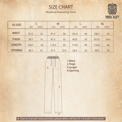 Medieval Drawstring Pants, Grey Cotton Viking Trousers, Relaxed Fit Historical Clothing, Renaissance LARP Reenactment Pants