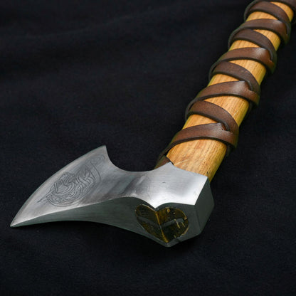 Viking Type G Axe with Etched Norse Design