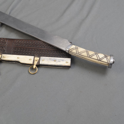 Viking Bone Curved Broad Seax
