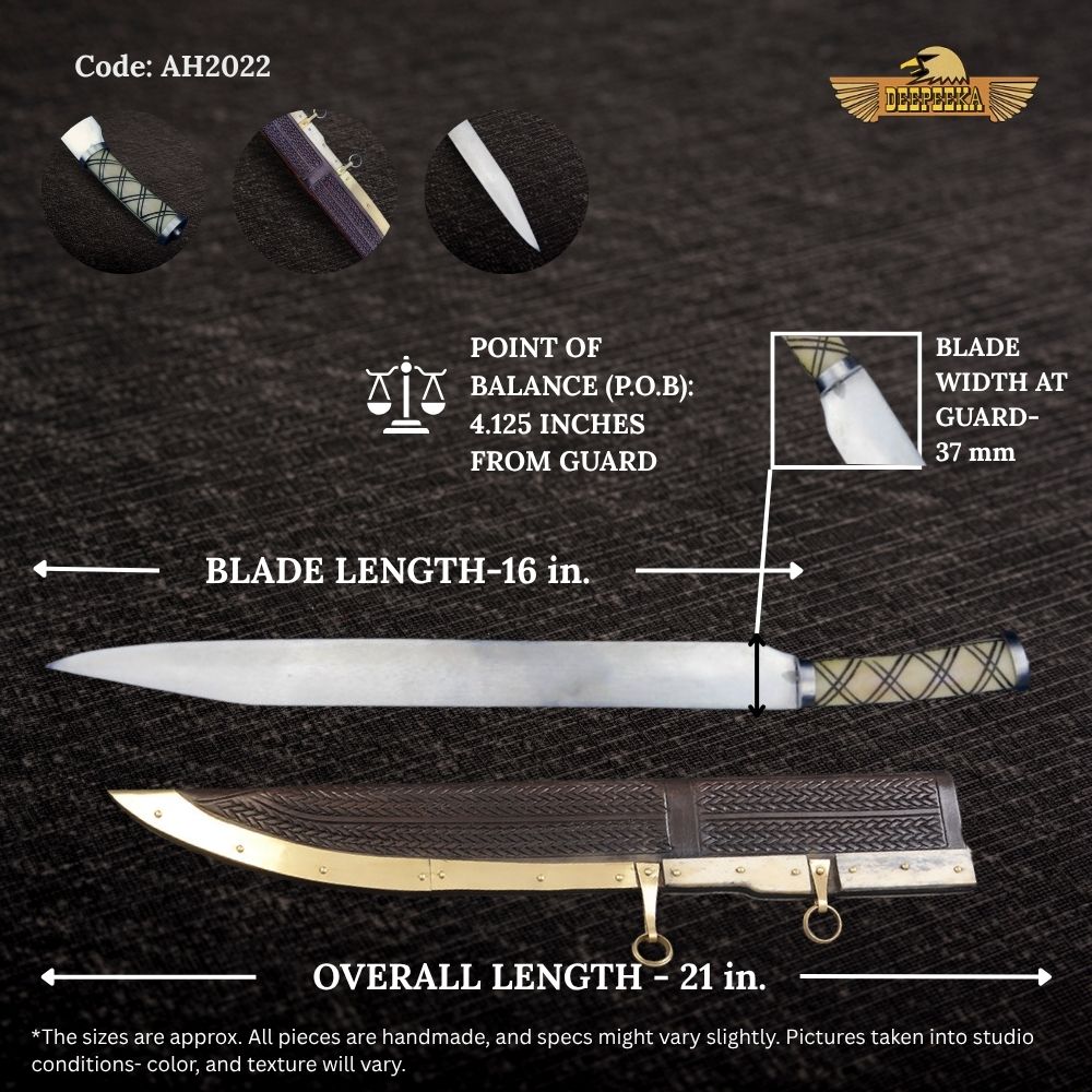 Viking Bone Curved Broad Seax