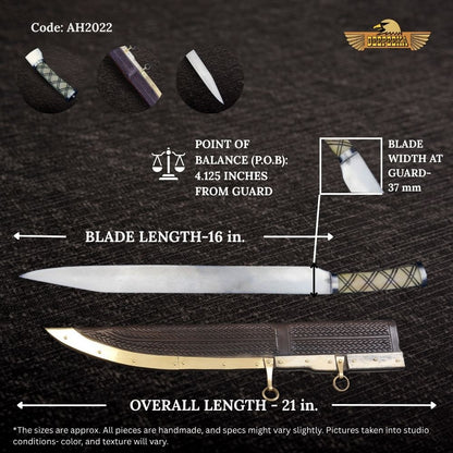 Viking Bone Curved Broad Seax