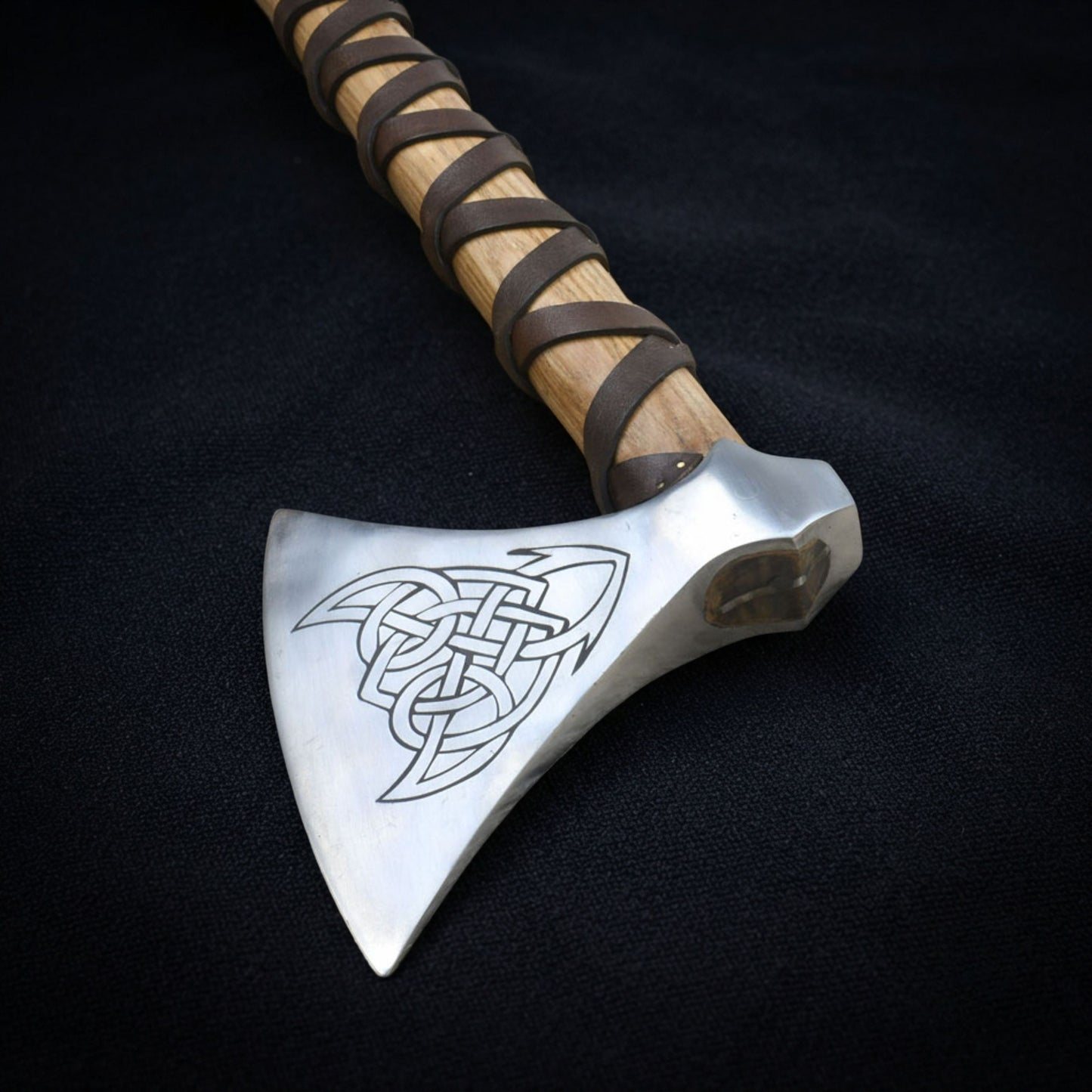 Viking Type M Axe with Etched Norse Design (Dane Axe)