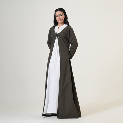 Dual Tie-Up Medieval Dress, Convertible Renaissance Gown, Lace Up LARP Costume, Historical Reenactment Dress, Fantasy Cosplay