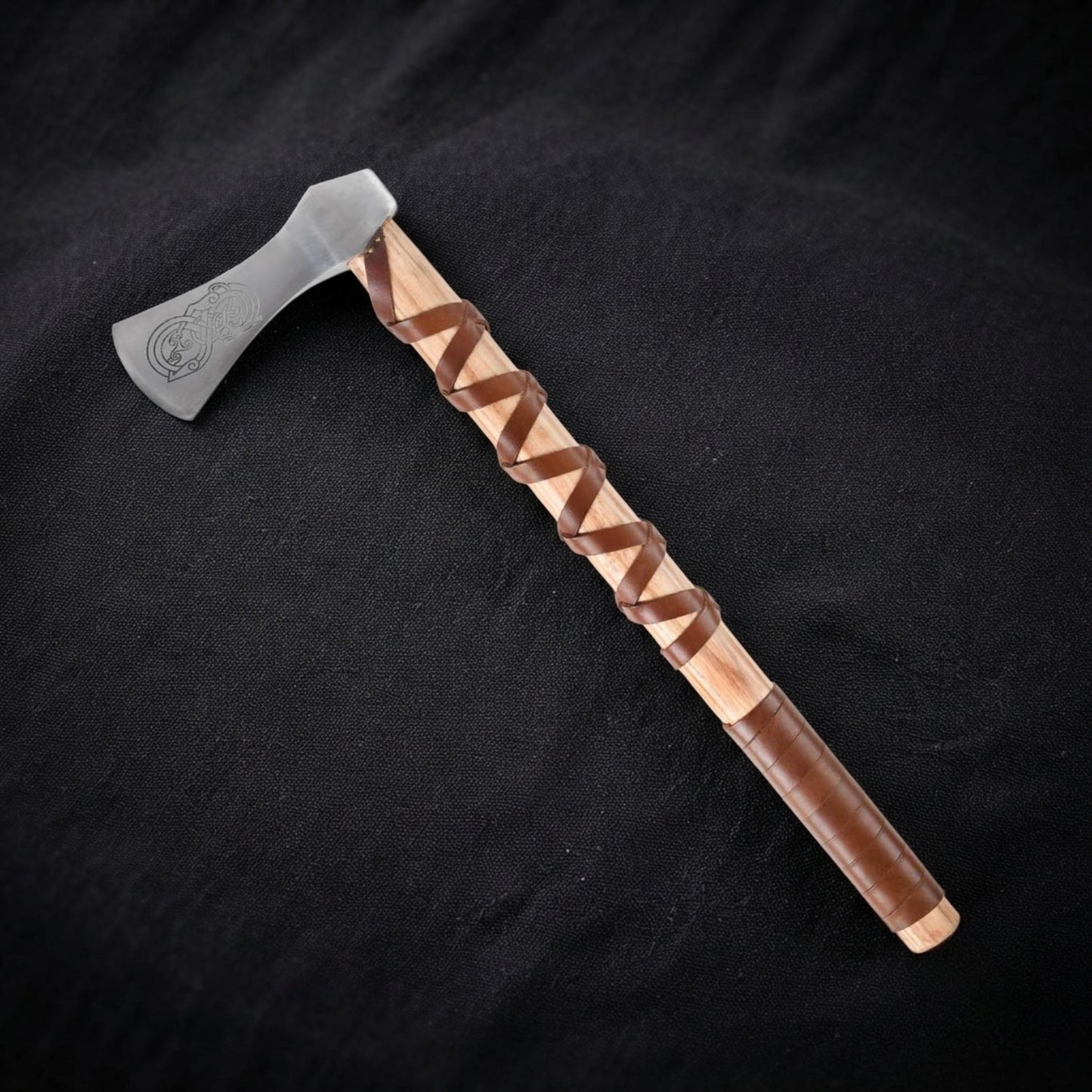 Petersen Type A Viking Axe – Etched Urnes Beast