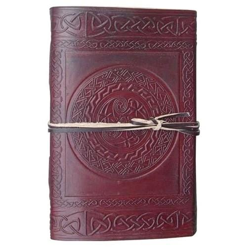 Celtic Journal Diary – Vintage Hardcover Notebook with Celtic Knot Design, Unlined Plain Pages for Writing, Sketching, or Drawing