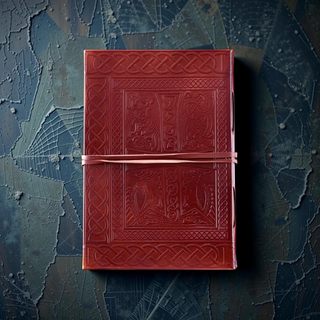 Celtic Journal Diary – Vintage Hardcover Notebook with Celtic Knot Design, Unlined Plain Pages for Writing, Sketching, or Drawing