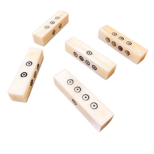Viking Bone Dice Set of 5 – Handcrafted Historical D5 for LARP, Reenactment, and Tabletop Games