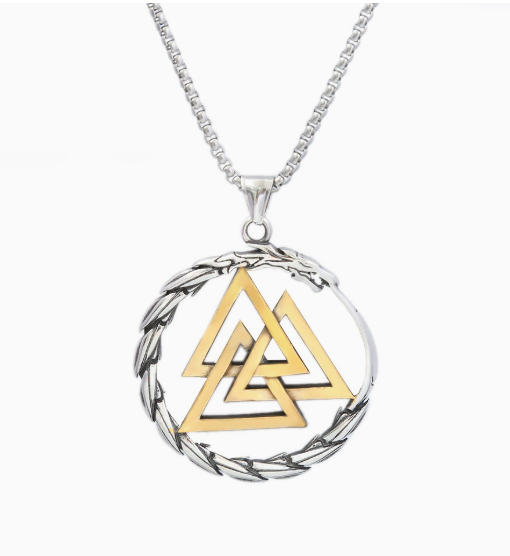 Viking Rune Snake Pendant Necklace