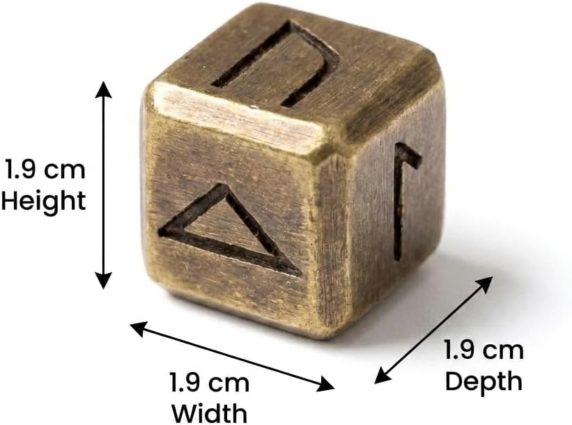 Viking Brass Dice (Set of 4)