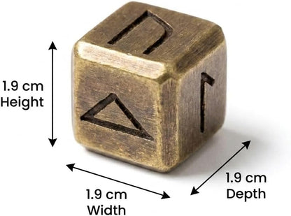Viking Brass Dice (Set of 4)